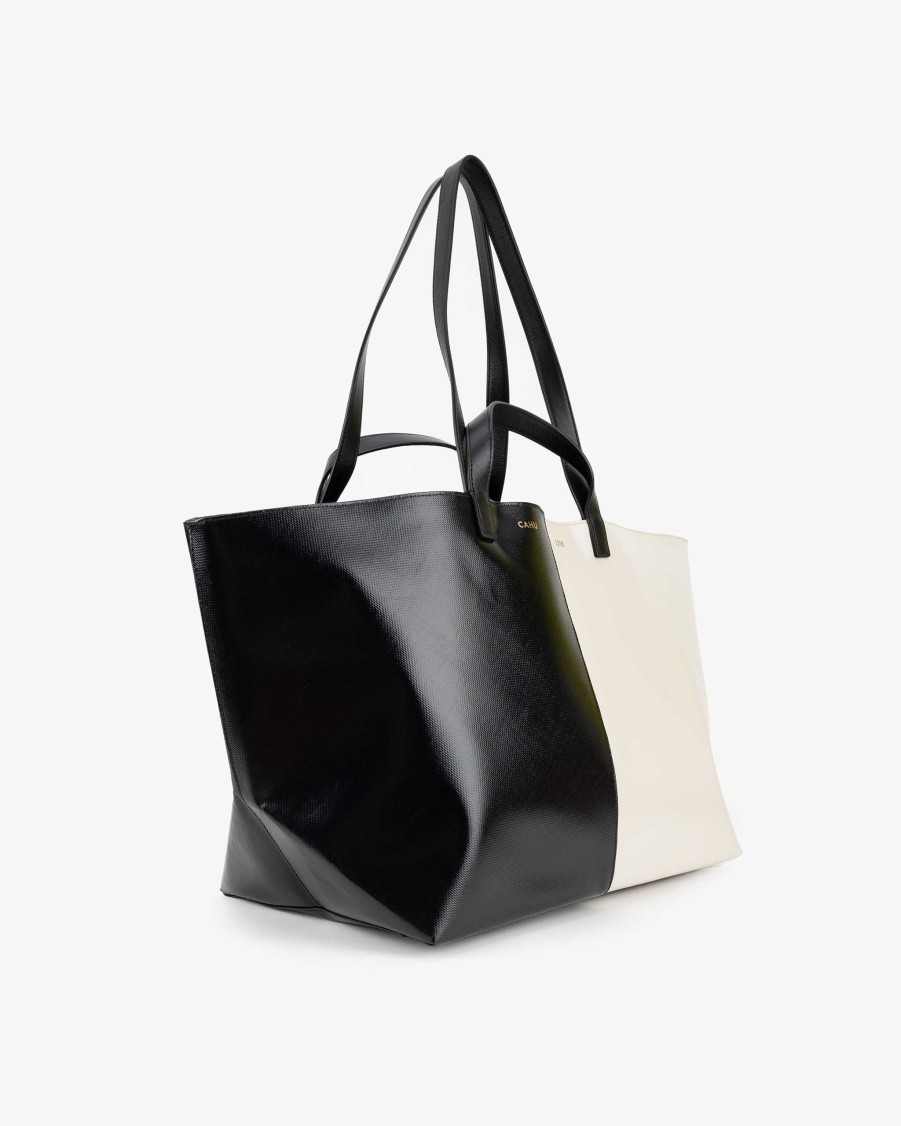 CAHU Bags | The Pratique Zipped B&W Bag