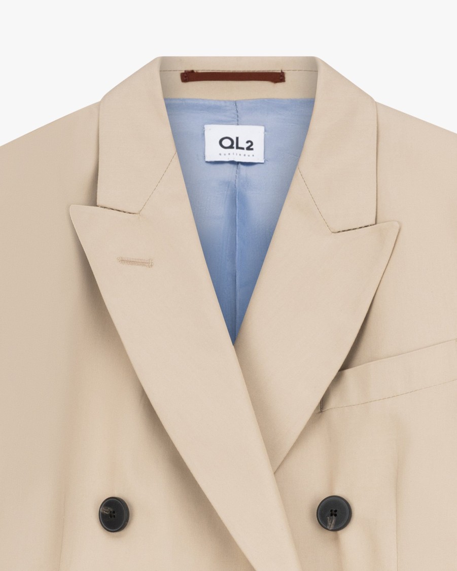 QUELLE DUE Blazers | Double Breasted Cotton Blazer