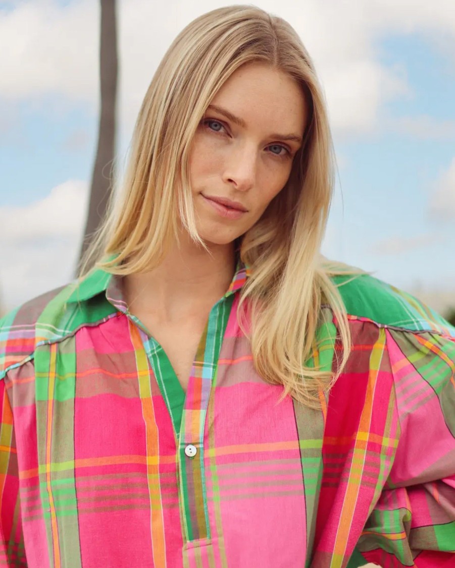 PAOLINA Blouses | Ashley Checked Blouse