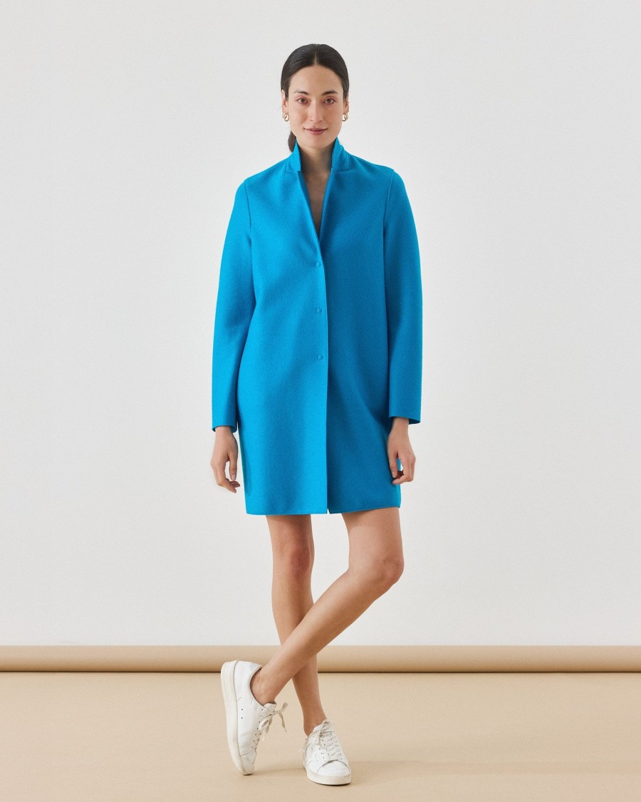 HARRIS WHARF Coats | Cocoon Pressed Wool Coat