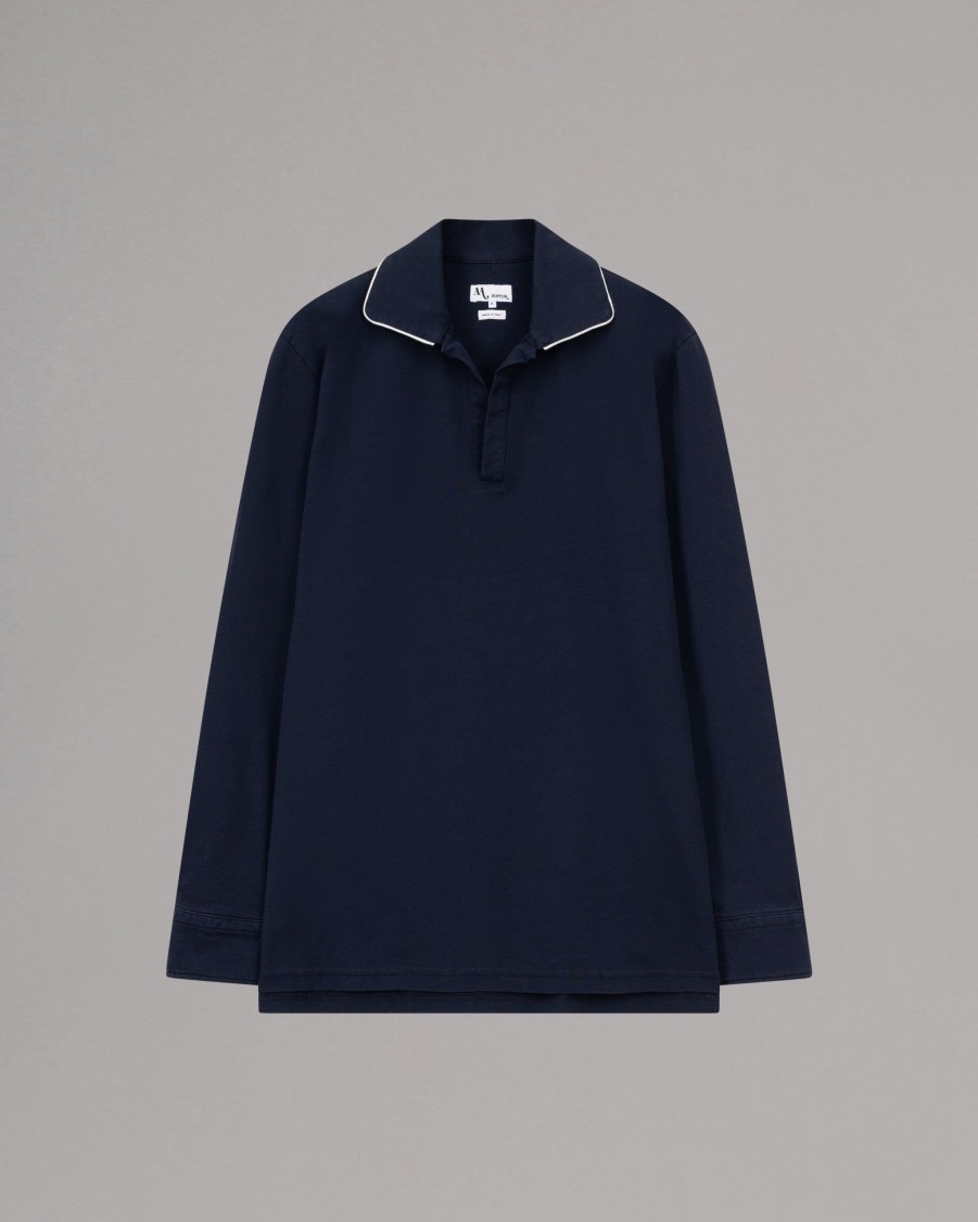 DOPPIAA Polos | Aalarico Longsleeve Polo Shirt