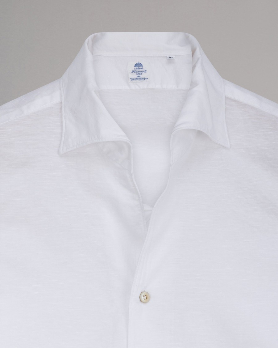 FINAMORE Shirts | Cotton Linen Bend Shirt