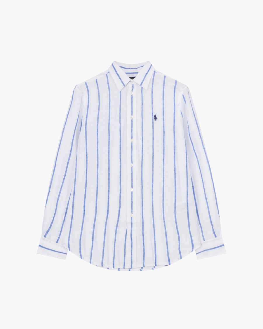 POLO RALPH LAUREN Blouses | Striped Linen Blouse