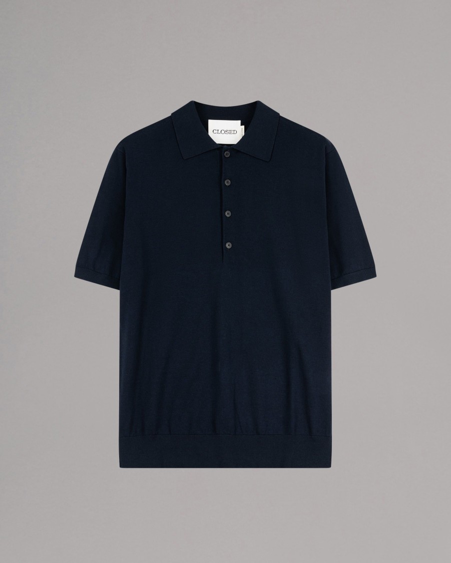 CLOSED Knitwear | Knitted Cotton Polo Shirt